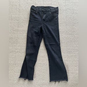 Mother the Hustler Ankle Fray in Size 28 in Black